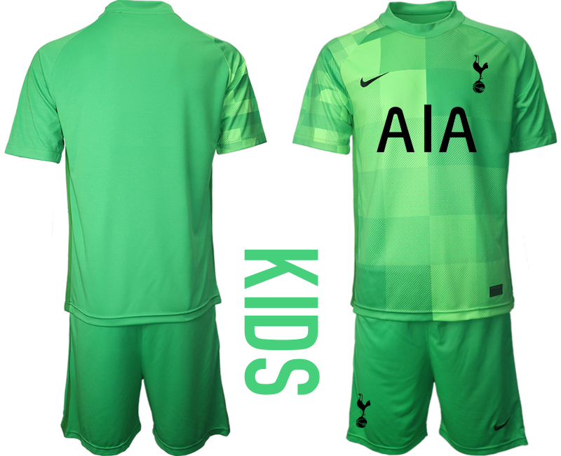 Youth 2021-2022 Club Tottenham green goalkeeper blank Nike Soccer Jersey